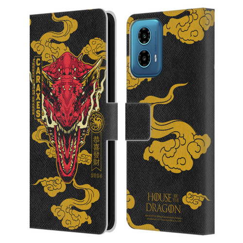 House Of The Dragon: Television Series Year Of The Dragon Caraxes Leather Book Wallet Case Cover For Motorola Moto G34 5G