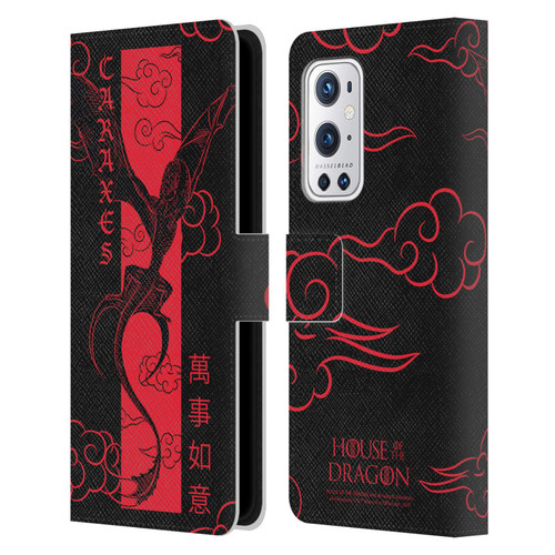 House Of The Dragon: Television Series Year Of The Dragon Caraxes Flying Leather Book Wallet Case Cover For OnePlus 9 Pro