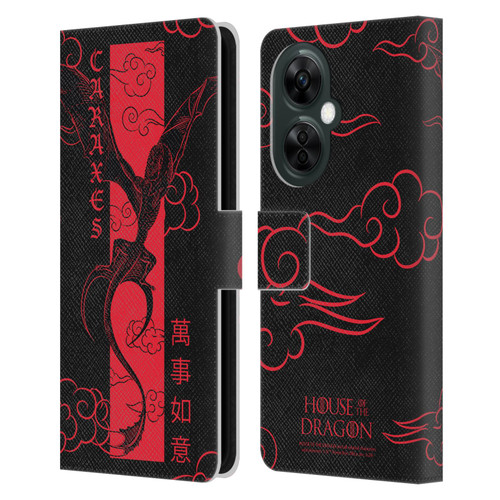 House Of The Dragon: Television Series Year Of The Dragon Caraxes Flying Leather Book Wallet Case Cover For OnePlus Nord CE 3 Lite 5G
