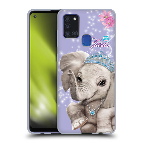 Animal Club International Royal Faces Elephant Soft Gel Case for Samsung Galaxy A21s (2020)