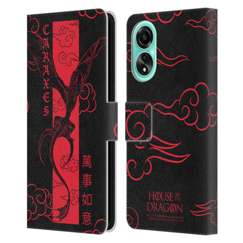 House Of The Dragon: Television Series Year Of The Dragon Caraxes Flying Leather Book Wallet Case Cover For OPPO A78 4G