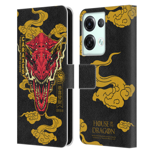 House Of The Dragon: Television Series Year Of The Dragon Caraxes Leather Book Wallet Case Cover For OPPO Reno8 Pro