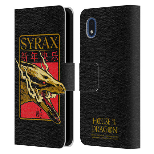 House Of The Dragon: Television Series Year Of The Dragon Syrax Leather Book Wallet Case Cover For Samsung Galaxy A01 Core (2020)