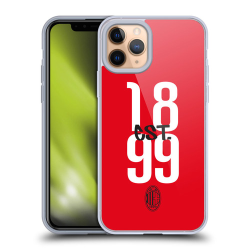 AC Milan Graphics Est. 1899 Soft Gel Case for Apple iPhone 11 Pro