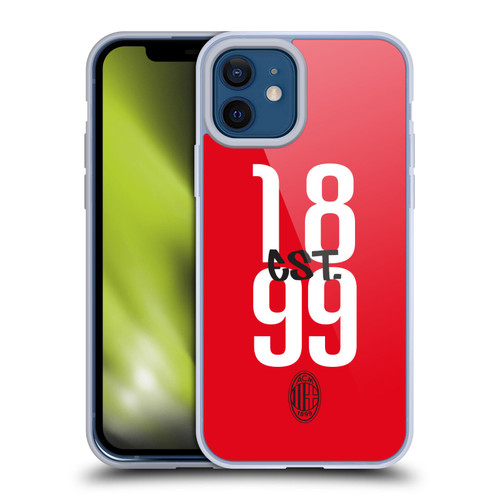 AC Milan Graphics Est. 1899 Soft Gel Case for Apple iPhone 12 / iPhone 12 Pro