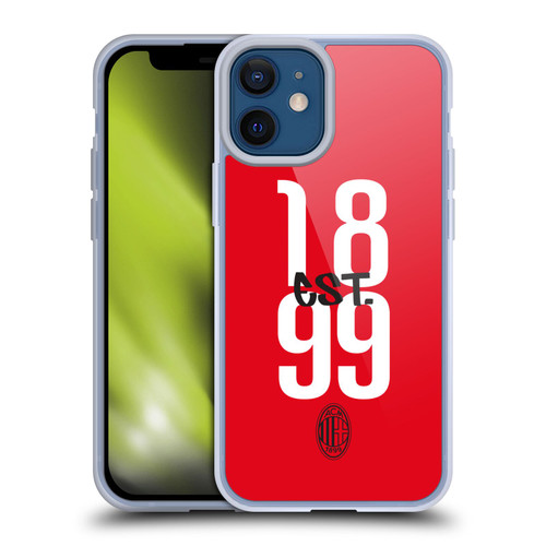 AC Milan Graphics Est. 1899 Soft Gel Case for Apple iPhone 12 Mini