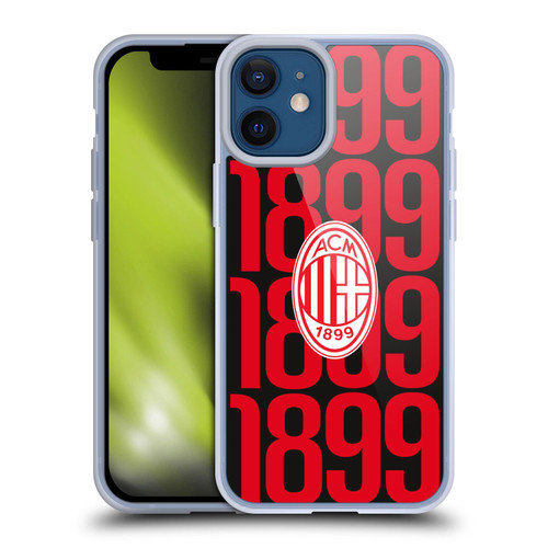 AC Milan Graphics Pattern Soft Gel Case for Apple iPhone 12 Mini
