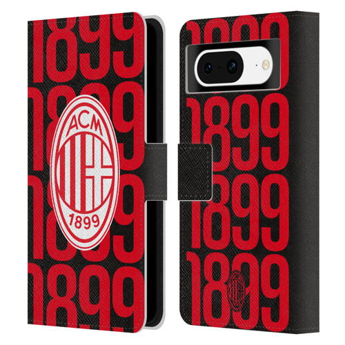 AC Milan Graphics Pattern Leather Book Wallet Case Cover For Google Pixel 8