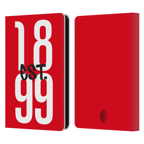 AC Milan Graphics Est. 1899 Leather Book Wallet Case Cover For Amazon Kindle 11th Gen 6in 2022