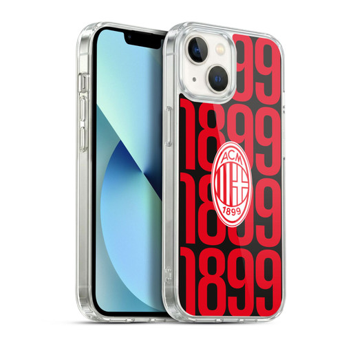 AC Milan Graphics Pattern Soft Gel Case for Apple iPhone 13