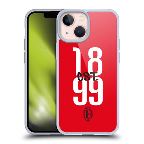 AC Milan Graphics Est. 1899 Soft Gel Case for Apple iPhone 13 Mini