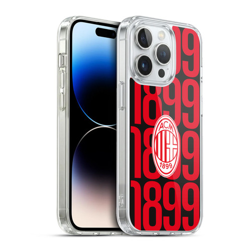 AC Milan Graphics Pattern Soft Gel Case for Apple iPhone 13 Pro & MagSafe