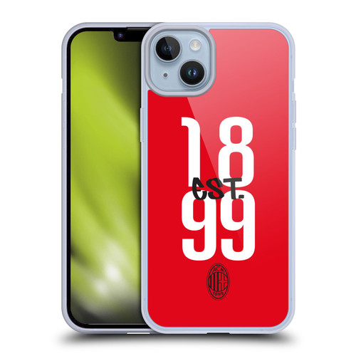 AC Milan Graphics Est. 1899 Soft Gel Case for Apple iPhone 14 Plus
