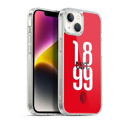 AC Milan Graphics Est. 1899 Soft Gel Case for Apple iPhone 14 Plus & MagSafe