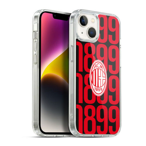 AC Milan Graphics Pattern Soft Gel Case for Apple iPhone 14 Plus & MagSafe