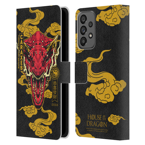 House Of The Dragon: Television Series Year Of The Dragon Caraxes Leather Book Wallet Case Cover For Samsung Galaxy A73 5G (2022)