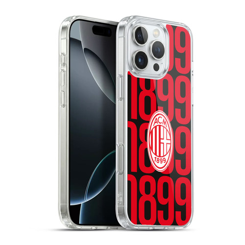 AC Milan Graphics Pattern Soft Gel Case for Apple iPhone 16 Pro Max & MagSafe