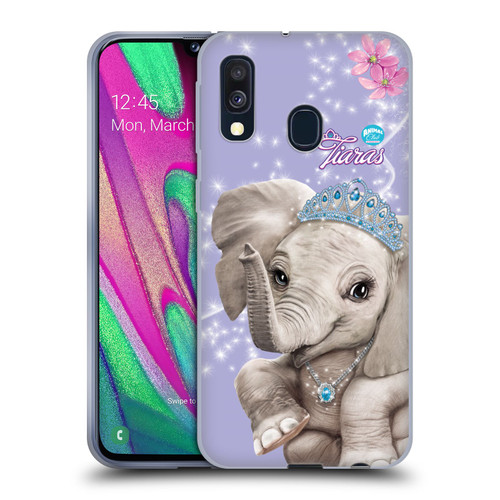 Animal Club International Royal Faces Elephant Soft Gel Case for Samsung Galaxy A40 (2019)