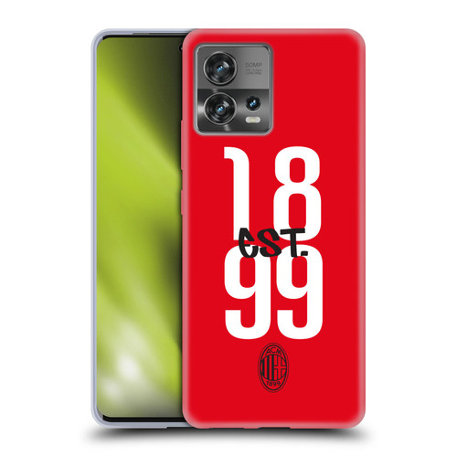 AC Milan Graphics Est. 1899 Soft Gel Case for Motorola Moto Edge 30 Fusion