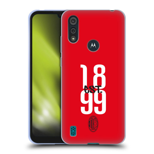 AC Milan Graphics Est. 1899 Soft Gel Case for Motorola Moto E6s (2020)