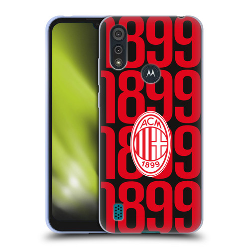 AC Milan Graphics Pattern Soft Gel Case for Motorola Moto E6s (2020)