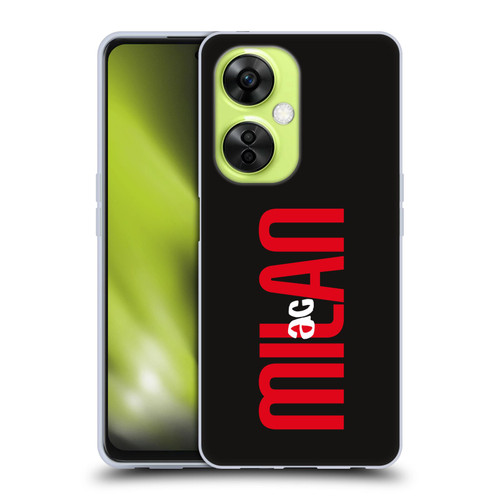 AC Milan Graphics Vertical Typography Soft Gel Case for OnePlus Nord CE 3 Lite 5G