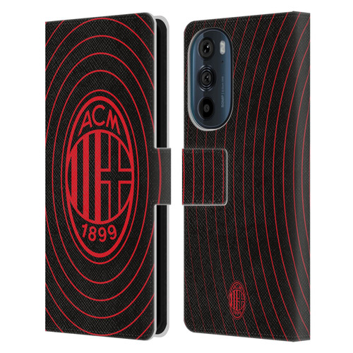 AC Milan Graphics Beat Leather Book Wallet Case Cover For Motorola Edge 30