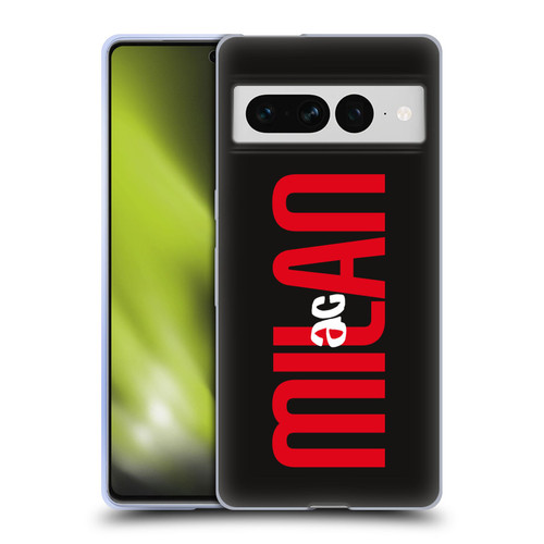 AC Milan Graphics Vertical Typography Soft Gel Case for Google Pixel 7 Pro