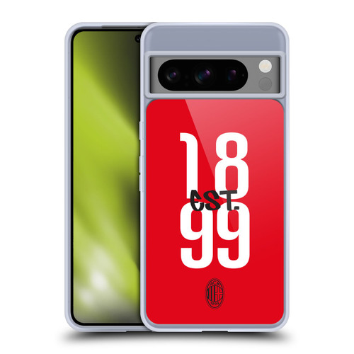 AC Milan Graphics Est. 1899 Soft Gel Case for Google Pixel 8 Pro