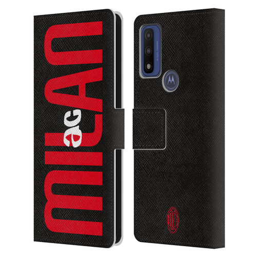 AC Milan Graphics Vertical Typography Leather Book Wallet Case Cover For Motorola G Pure