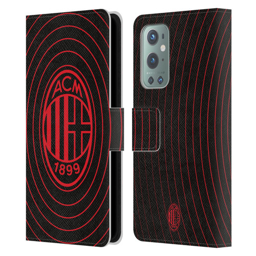 AC Milan Graphics Beat Leather Book Wallet Case Cover For OnePlus 9