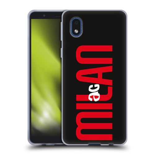 AC Milan Graphics Vertical Typography Soft Gel Case for Samsung Galaxy A01 Core (2020)