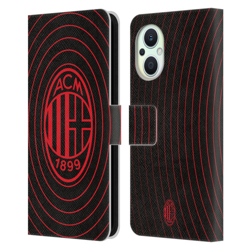 AC Milan Graphics Beat Leather Book Wallet Case Cover For OPPO Reno8 Lite