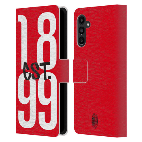 AC Milan Graphics Est. 1899 Leather Book Wallet Case Cover For Samsung Galaxy A13 5G (2021)