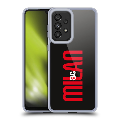 AC Milan Graphics Vertical Typography Soft Gel Case for Samsung Galaxy A33 5G (2022)