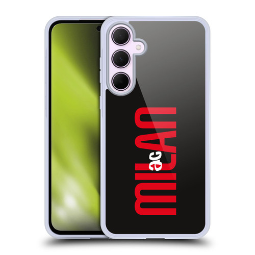 AC Milan Graphics Vertical Typography Soft Gel Case for Samsung Galaxy A35 5G