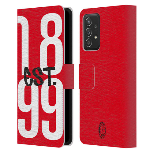 AC Milan Graphics Est. 1899 Leather Book Wallet Case Cover For Samsung Galaxy A52 / A52s / 5G (2021)