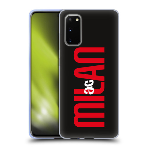 AC Milan Graphics Vertical Typography Soft Gel Case for Samsung Galaxy S20 / S20 5G