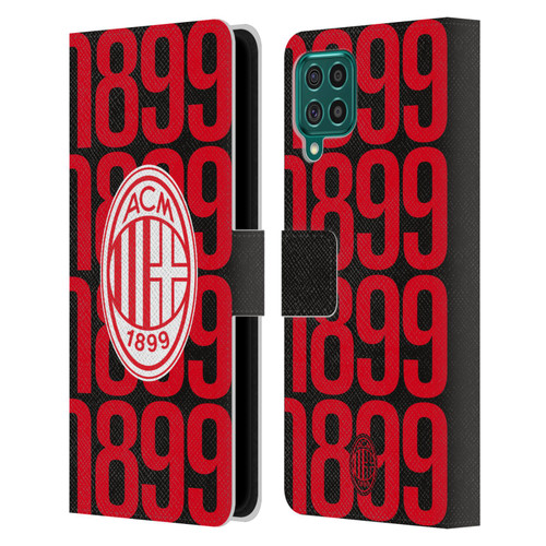 AC Milan Graphics Pattern Leather Book Wallet Case Cover For Samsung Galaxy F62 (2021)