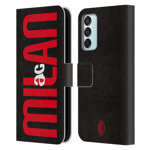 AC Milan Graphics Vertical Typography Leather Book Wallet Case Cover For Samsung Galaxy M15/F15 5G