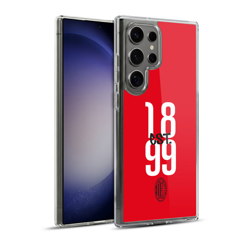 AC Milan Graphics Est. 1899 Soft Gel Case for Samsung Galaxy S23 Ultra 5G & MagSafe