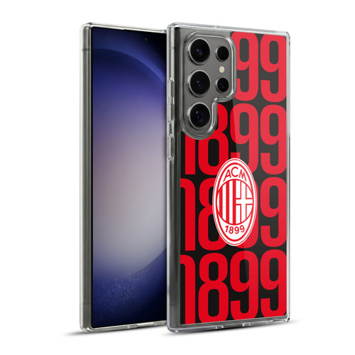 AC Milan Graphics Pattern Soft Gel Case for Samsung Galaxy S23 Ultra 5G & MagSafe