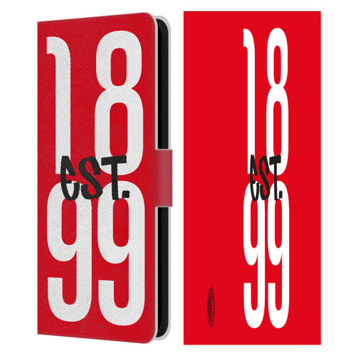 AC Milan Graphics Est. 1899 Leather Book Wallet Case Cover For Samsung Galaxy S23 FE 5G