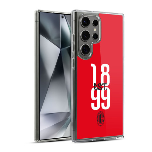 AC Milan Graphics Est. 1899 Soft Gel Case for Samsung Galaxy S24 Ultra 5G & MagSafe