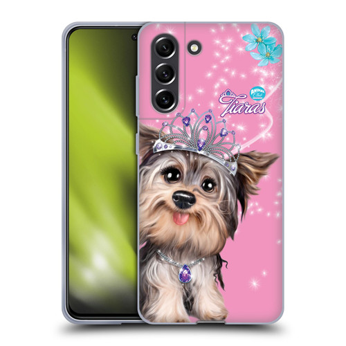Animal Club International Royal Faces Yorkie Soft Gel Case for Samsung Galaxy S21 FE 5G