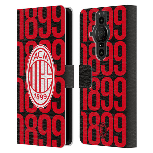 AC Milan Graphics Pattern Leather Book Wallet Case Cover For Sony Xperia Pro-I
