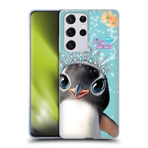 Animal Club International Royal Faces Penguin Soft Gel Case for Samsung Galaxy S21 Ultra 5G