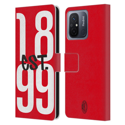 AC Milan Graphics Est. 1899 Leather Book Wallet Case Cover For Xiaomi Redmi 12C