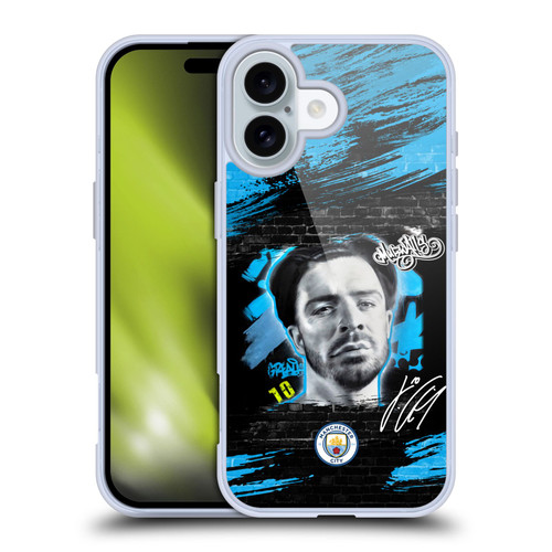 Manchester City Man City FC Graffiti Collection by Murwalls Jack Grealish Soft Gel Case for Apple iPhone 16