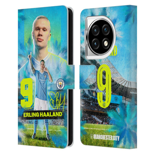 Manchester City Man City FC 2023/24 First Team Erling Haaland Leather Book Wallet Case Cover For OPPO OnePlus Ace 3 5G